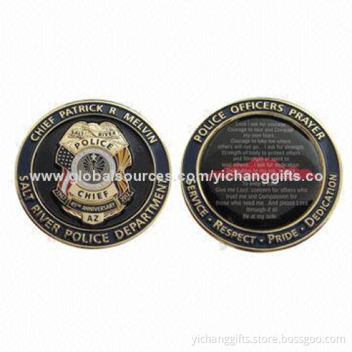 Custom Challenge Coin, Gold-plated, Soft Enamel and Enamel Color, Customized Designs are Accepted